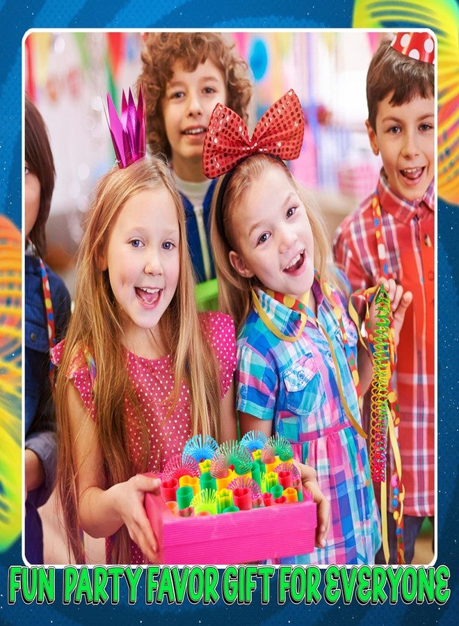 Bedwina Rainbow Spring Toy Assortment - (Pack of 30) Mini Plastic Coil Spring Toy - Bright Colors and Shapes, Goody Bag Filler, Party Prizes and Stocking Stuffers for Kids - Image 4